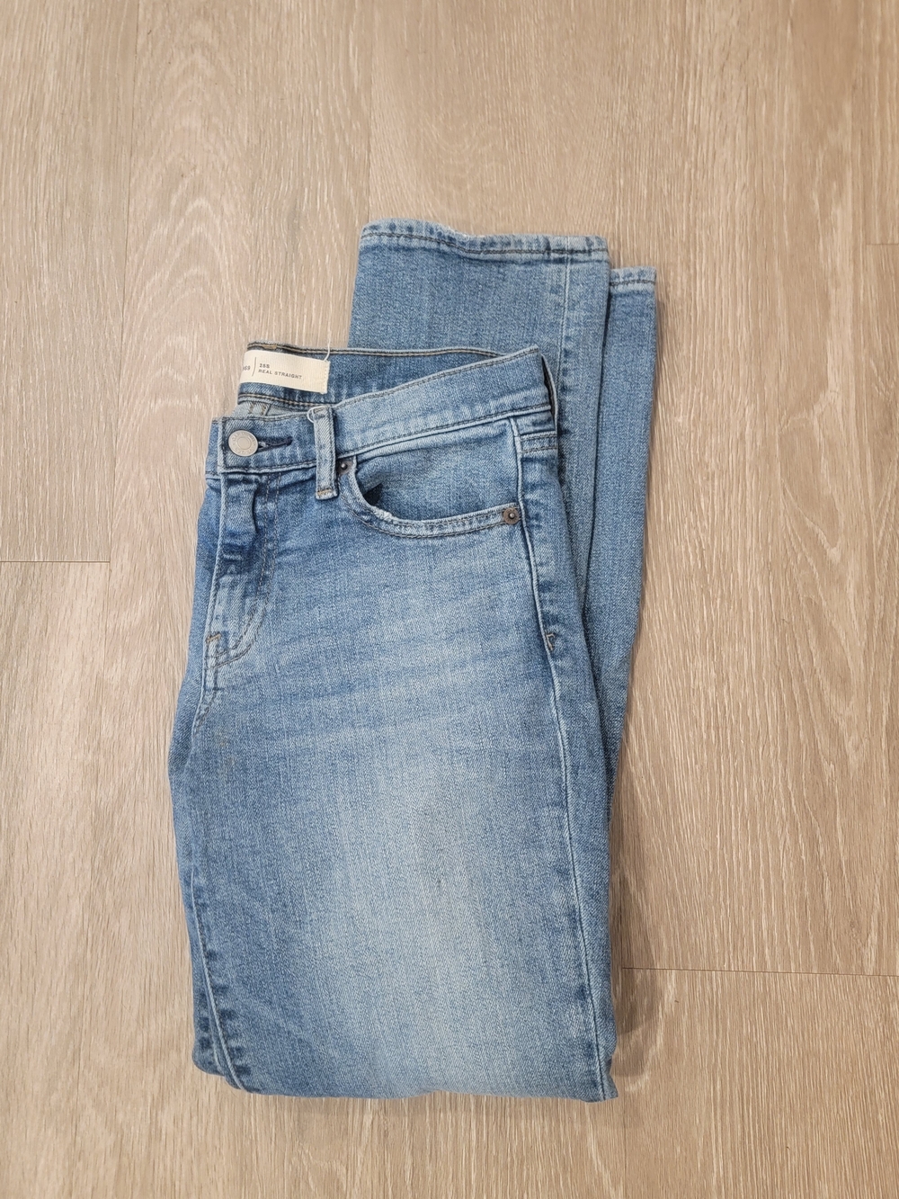 Classic Light Wash Blue Denim Jeans